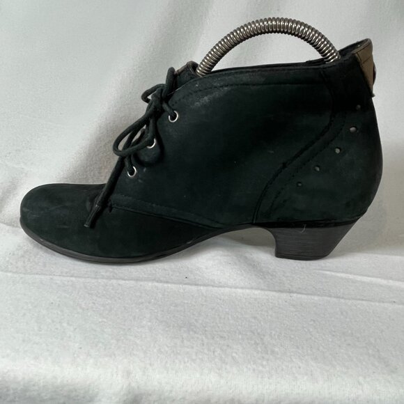Cobb Hill Leather Suede Ankle Bootie Laurel Black Size US7.5 - Picture 2 of 8